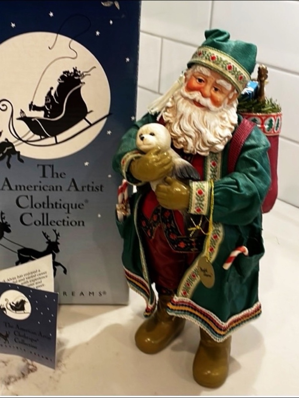 Dept 56 Possible Dreams Clothique Santa Nature’s Love 15016 1993